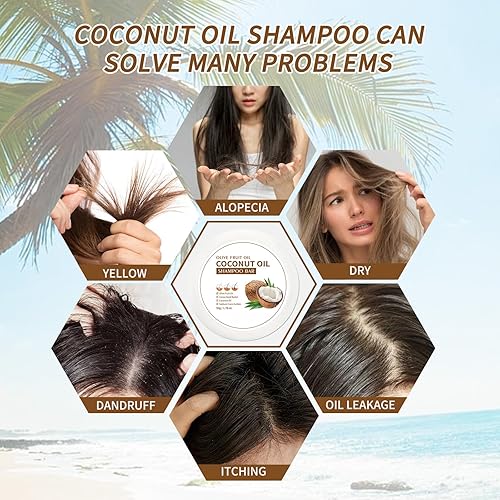 Miniatura 7 de Paquete de 2 barras de champú de romero para el crecimiento del cabello, limpieza profunda para la pérdida de cabello del cuero cabelludo, champú