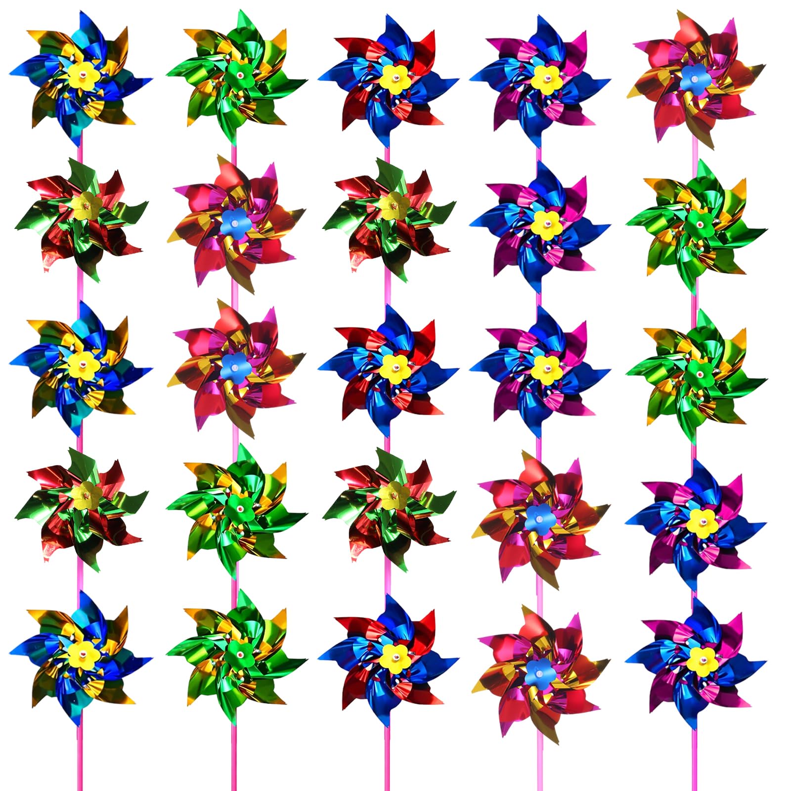 35 Pcs Windmills for Garden, Bird Scarers for Gardens, Garden Windmill Protection, Windmill with 17 cm by 28 cm Dimensions, Suitable for Outdoor Parties and Garden Enhancement