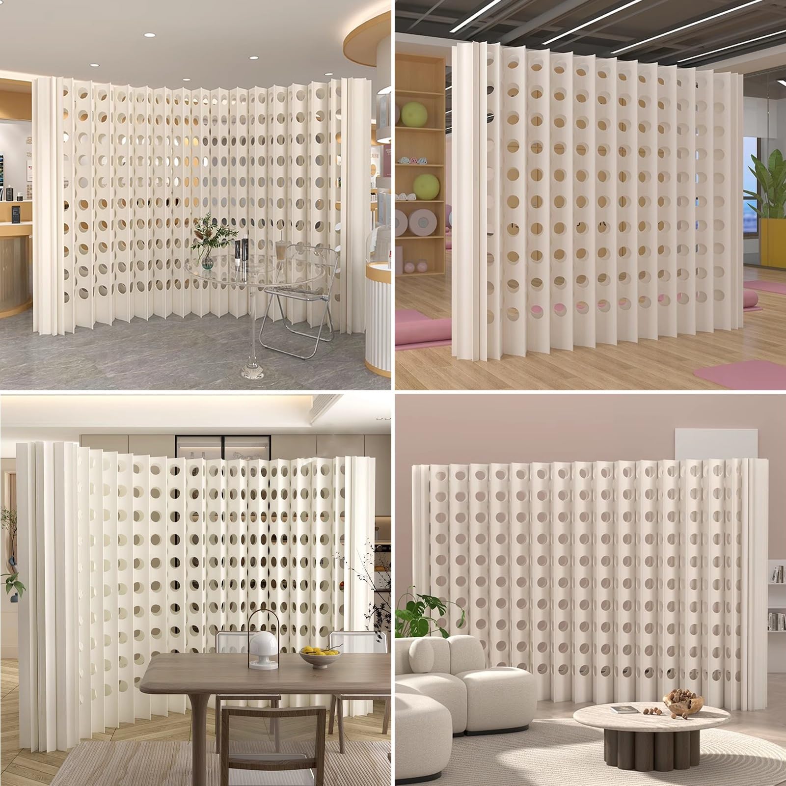Divisori per ambienti, Carta da parati divisoria retrattile for ambienti, design scavato(3x2 m/9.84x6.56 ft)