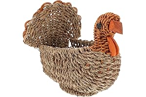 ARTIBETTER Wicker Storage Basket for Kitchen, Cornucopia Basket