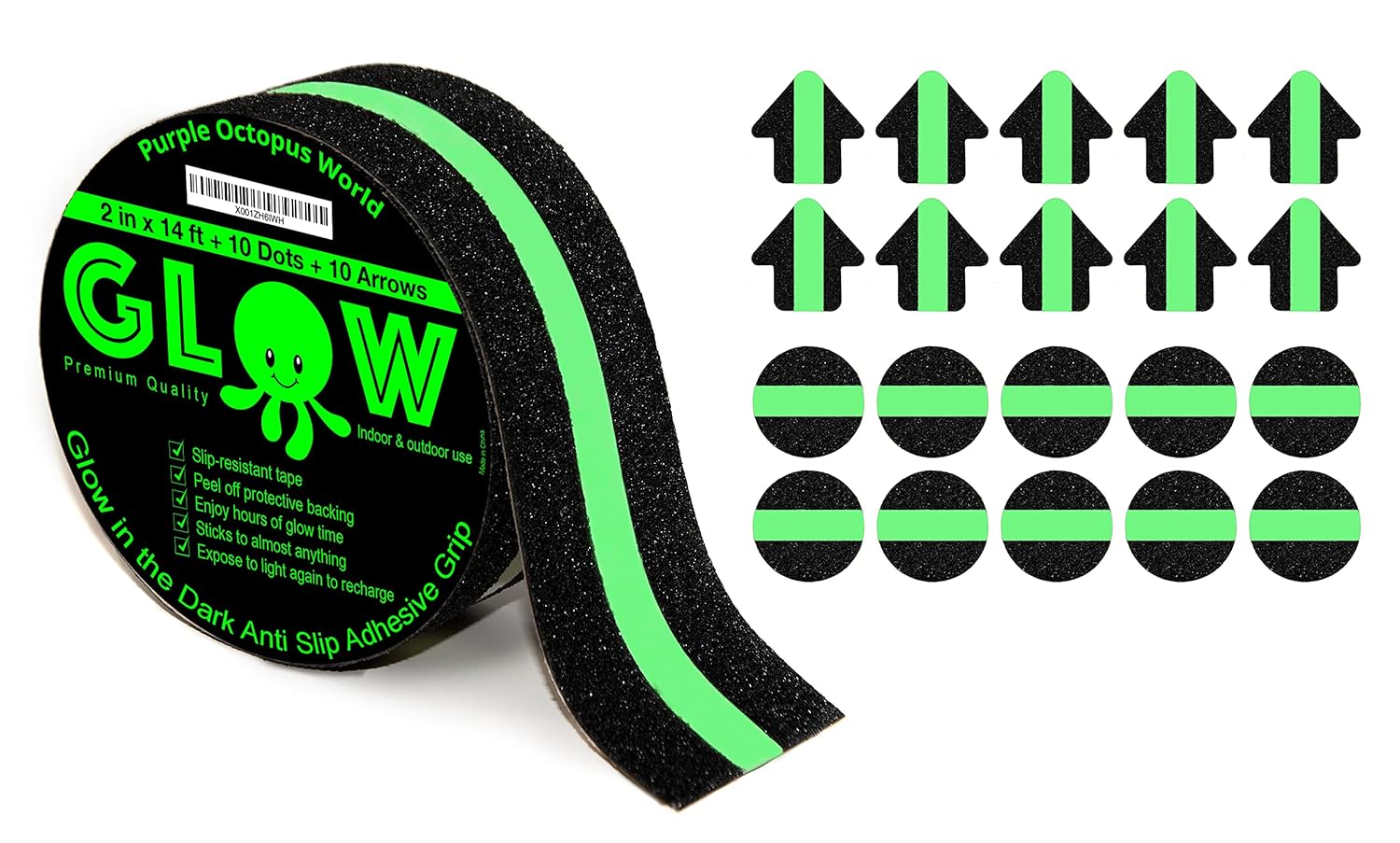 AntiSlip Glow in The Dark Grip Tape NonSlip Adhesive Grip for