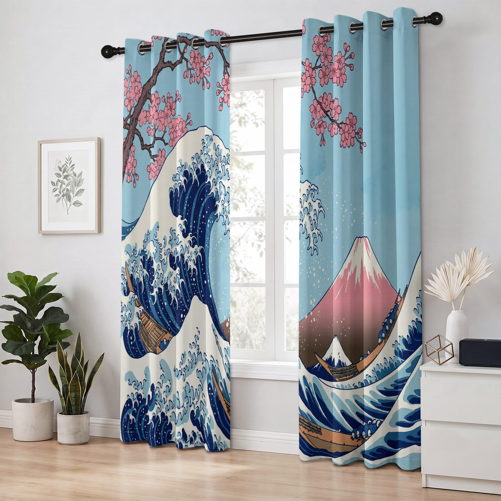 Générique 140 l x 180H cm Azjatycka zasłona zaciemniająca z oczkami