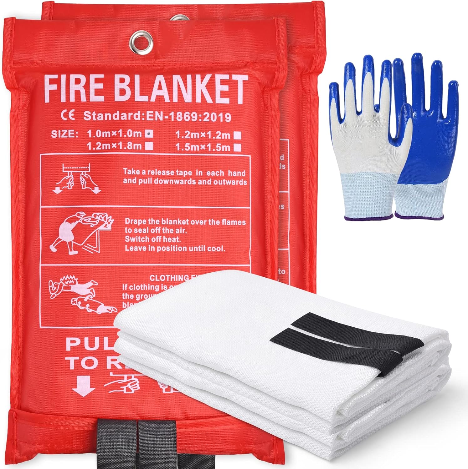 Disfore Fire Blanket for HomeKitchen Retardant 2 Pack