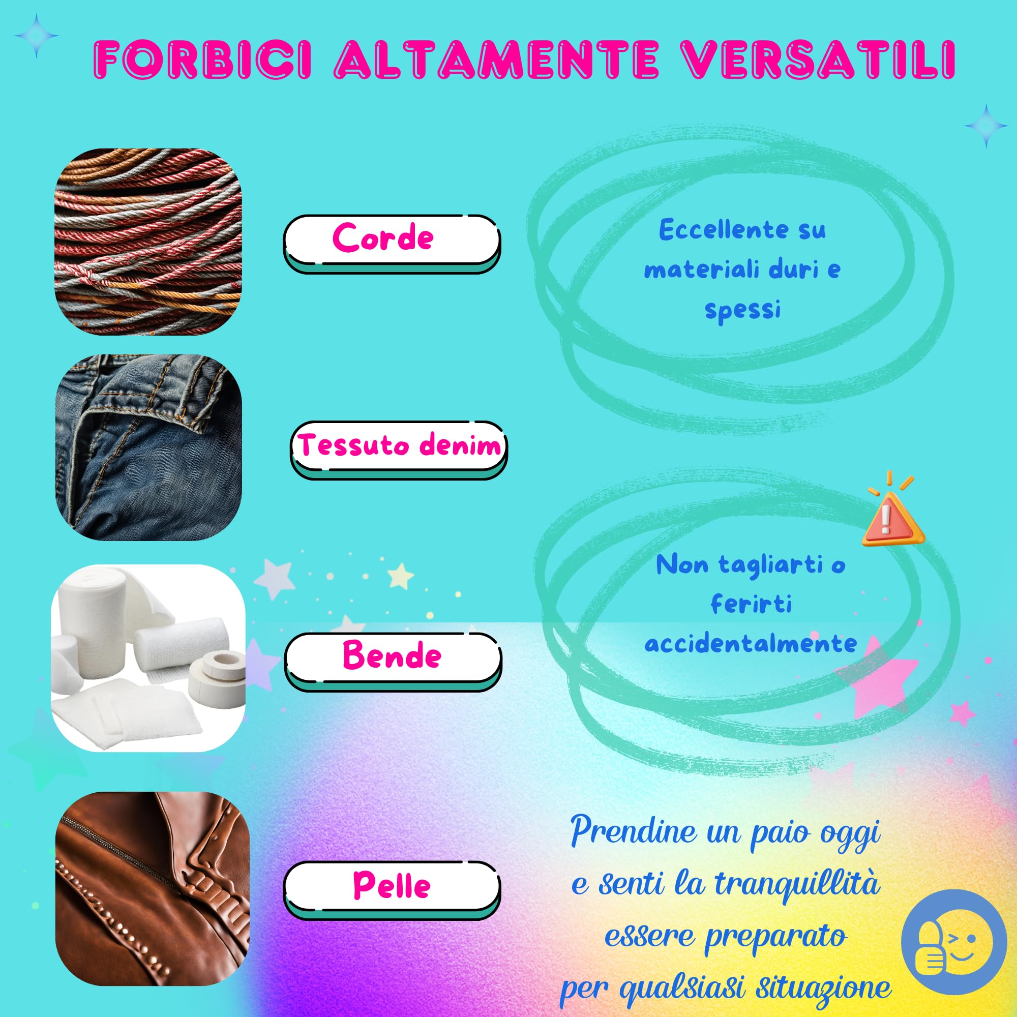 YUME Forbici Infermiere + Portachiavi retrattile regalo | Forbici Infermiera per Bendaggio | Forbici infermiera Curve, Punta Arrotondata (BLU)