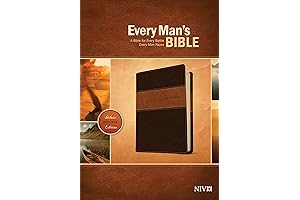 Every Man's Bible NIV, Deluxe Heritage Edition, TuTone (LeatherLike, Brown/Tan) – Study Bible for Men