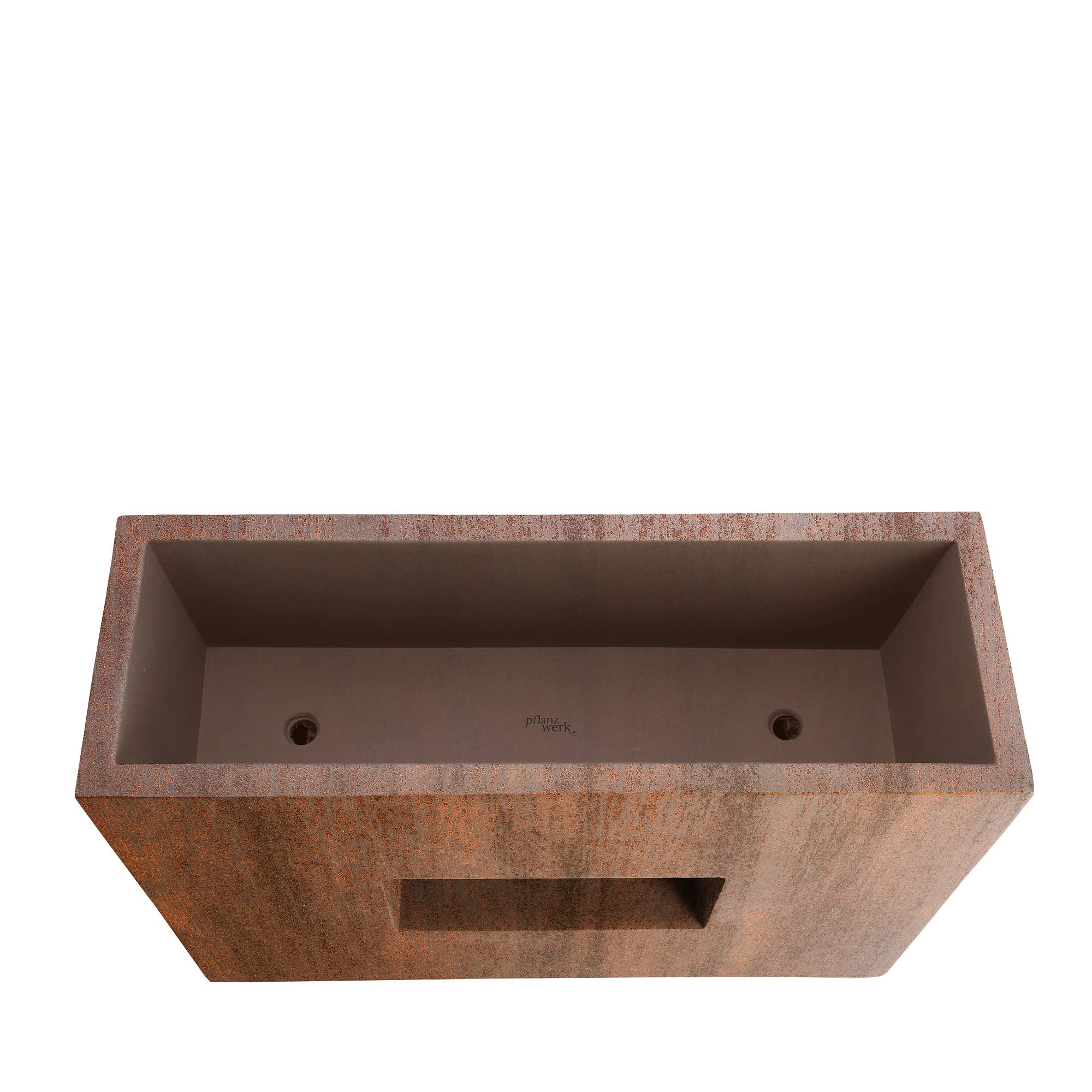 Pflanzwerk® Jardinera Fibra de Vidrio Vista Rejilla Moreno 66x66x28cm *Maceta a Prueba de heladas* *Protección UV* *Calidad Europeo*