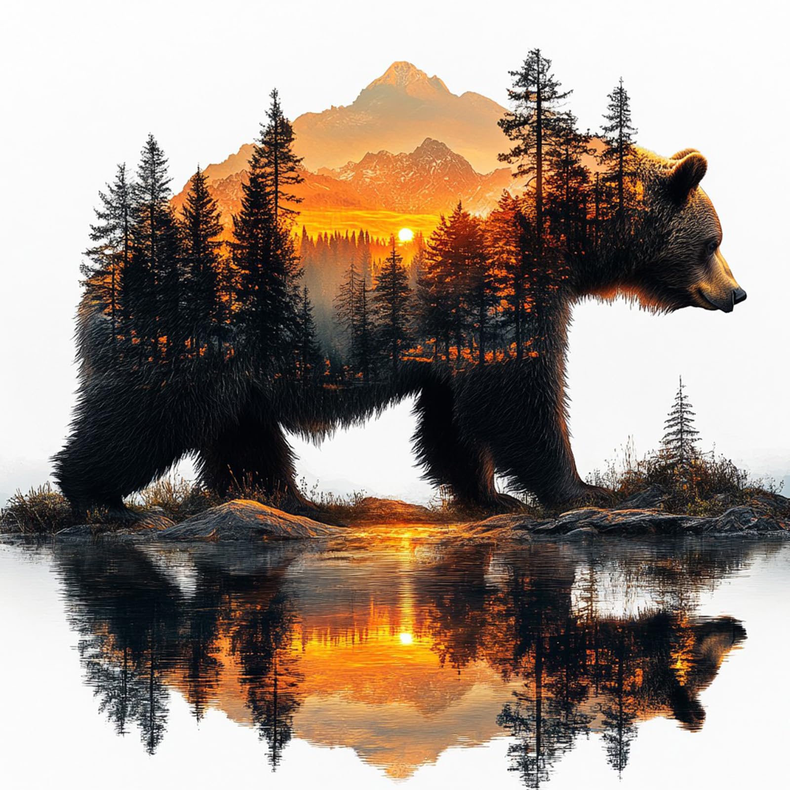 Toile Diamant 30x40cm Kit Diamond Painting 5D Style Chinois 30x40cm - Paysage Rivière, Broderie Diamant Complet Pour Adultes Débutants 5D Paysage Chinois