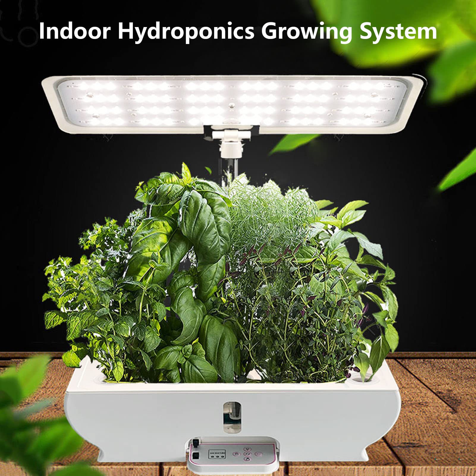 Sistema de riego automático, sistema de crecimiento hidropónico inteligente, set de riego automático con temporizador, luz LED de crecimiento,depósito de agua de 3 l,para plantas en macetas interiores
