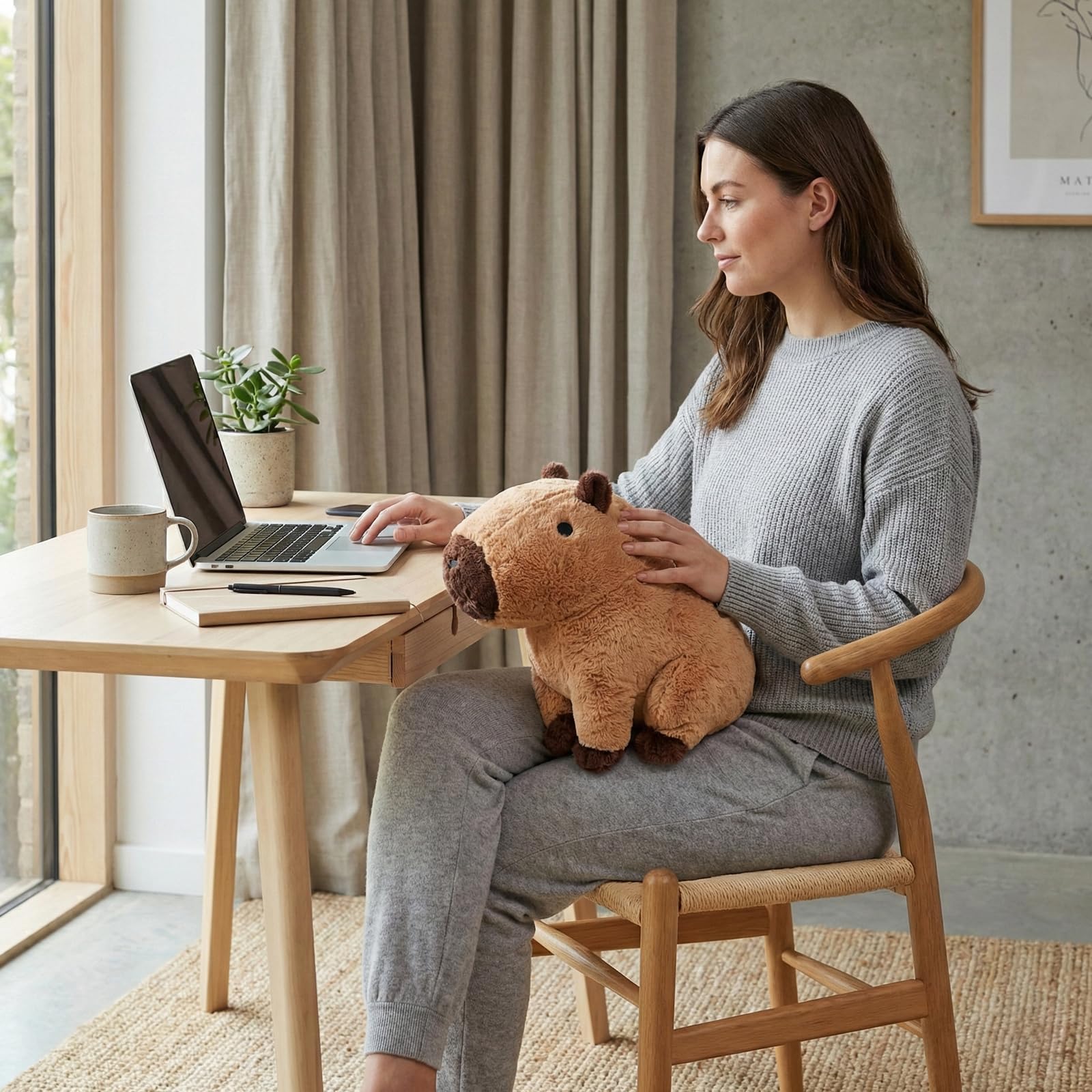 WEIGEDU Plüsch Capybara Stofftier - 31 cm weiches Kawaii-Spielzeug für Kinder & Erwachsene, braunes süßes Tier-Plüschkissen, kuscheliger Schlafenszeit-Buddy für Mädchen, Jungen und Capybara-Liebhaber