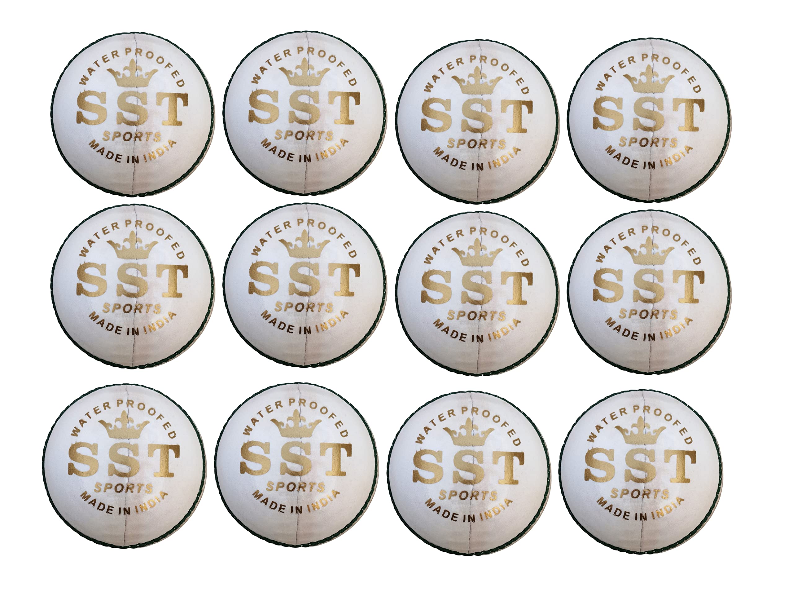 SST Leather Cricket Balls, Pack of 12, Natural White Cricket Balls 4 Piece, (Genuine 50 Overs, Test and One Day Matches) (B0B64375Z7) Amazon Price History, Amazon Price Tracker
