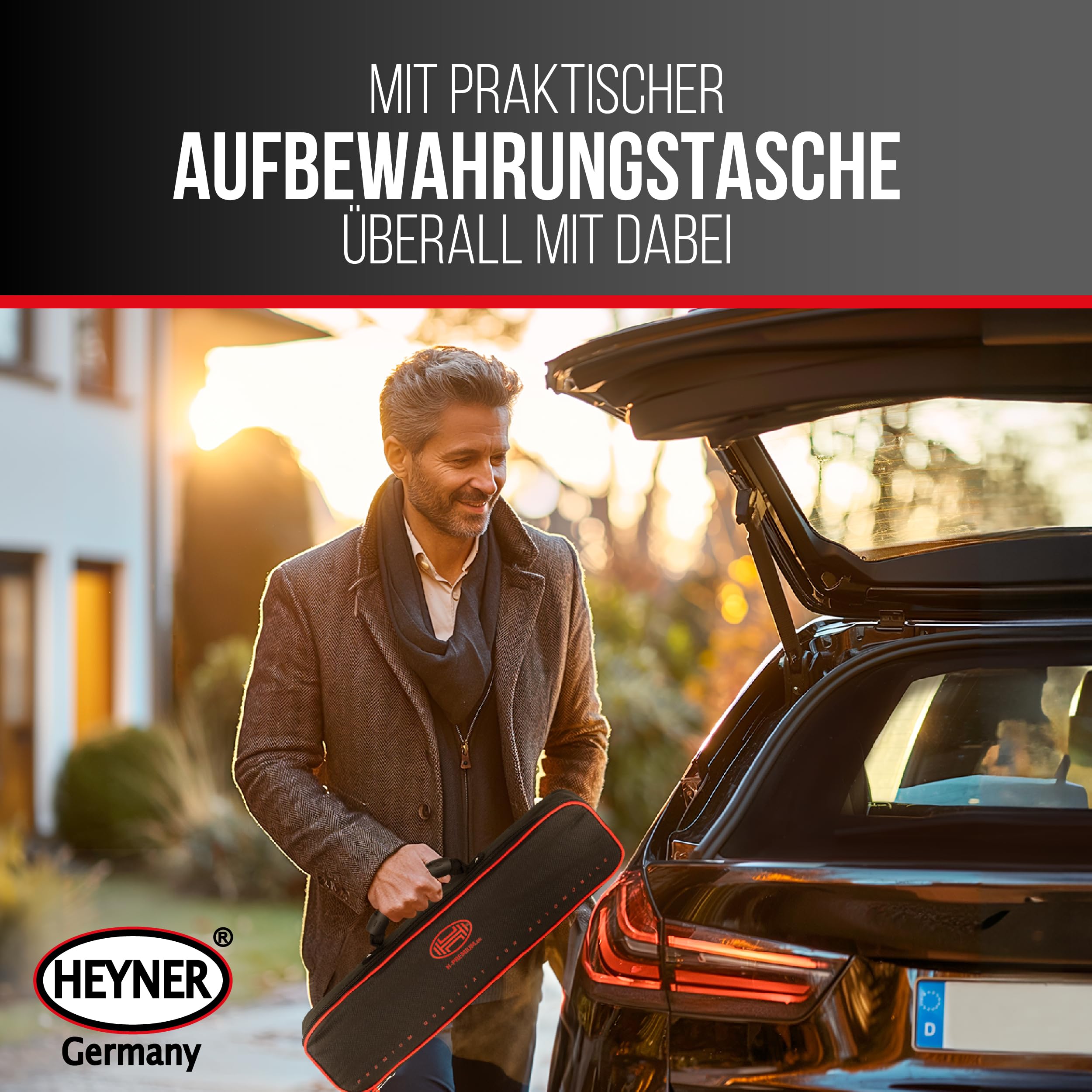 HEYNER® Lenkradsperre Wegfahrsperre mit Zahlenschloss Diebstahlsicherung für PKW extra lang