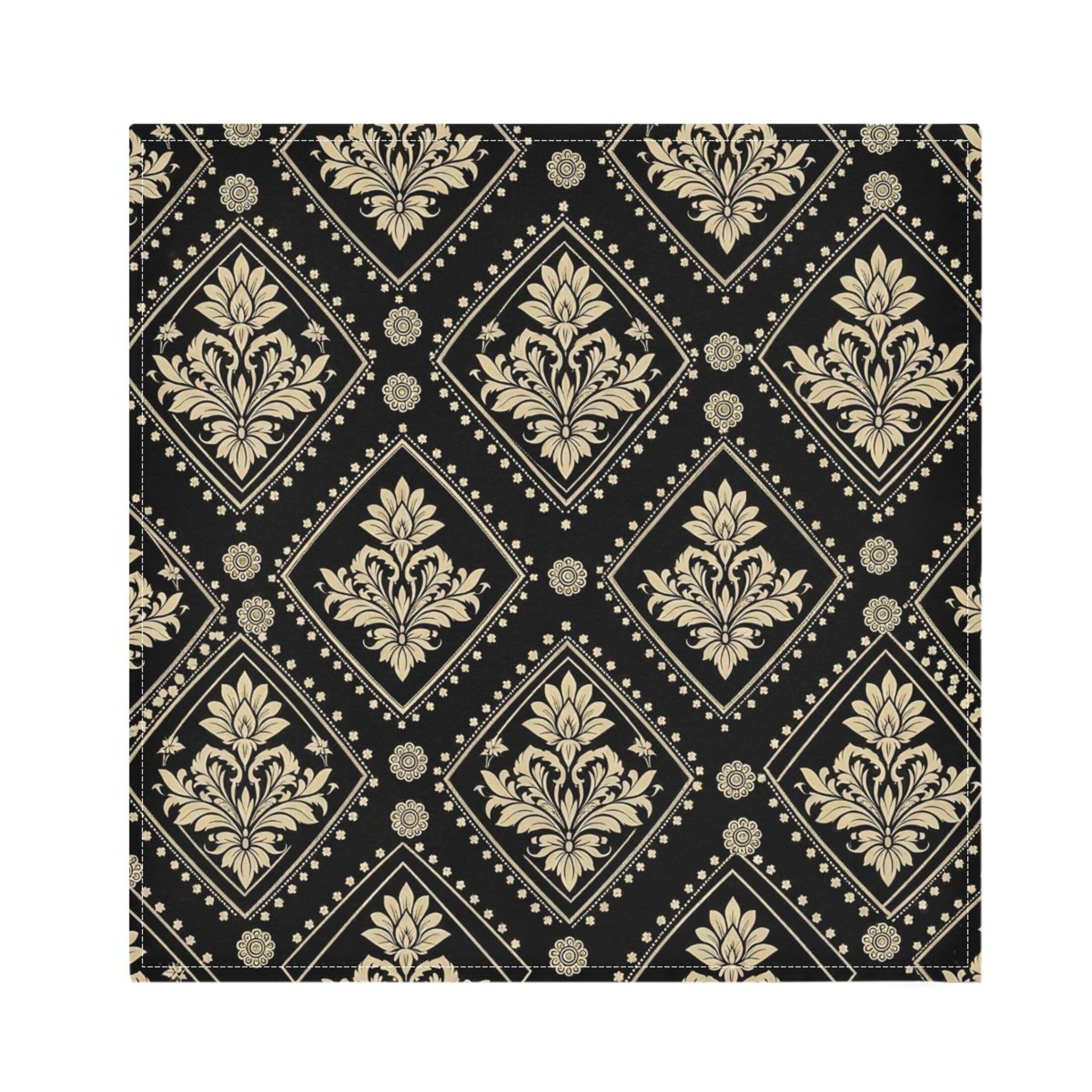 Fuauuyl Cloth Napkins Set of 4 Damask Flowers Dinner Napkins 20x20 in, Washable & Reusable Fabric Table Napkin for Dining Parties Holiday, Eco-Friendly