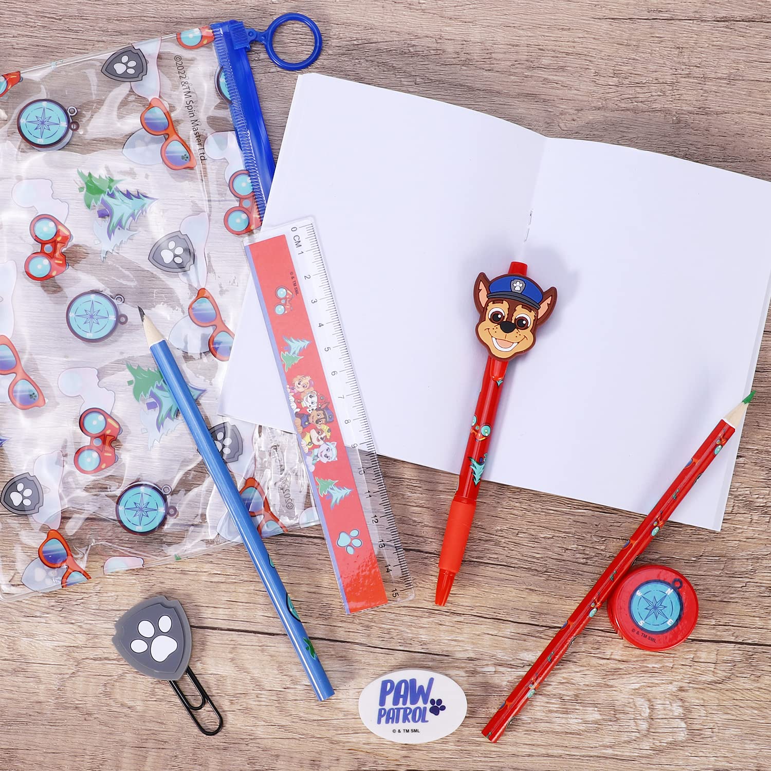 CERDÁ LIFE'S LITTLE MOMENTS Paw Patrol 9pcs Transparent Filled Pencil Case Stationery Set Waterproof Boys Girls Kids Children School Travel Exam - Image 4