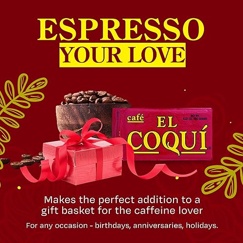 Miniatura 6 de El Coquí - Café expreso molido tostado oscuro, rico y molido, café a granel, auténtico café de estilo puertorriqueño, sellado al vacío, granos de