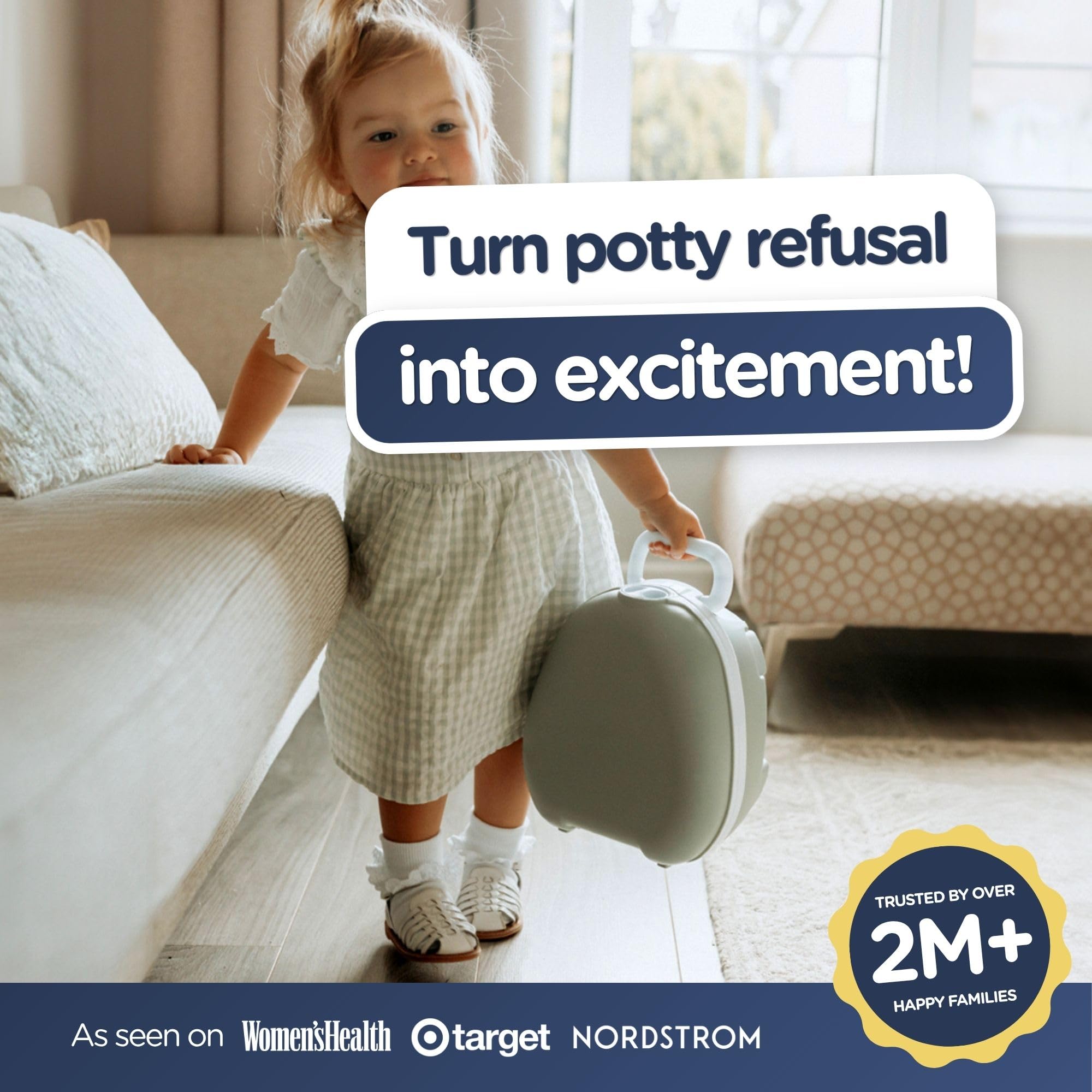 My Carry Potty - Travel Potty, pluripremiato copriwater portatile per bambini, da portare ovunque (Grigrio)