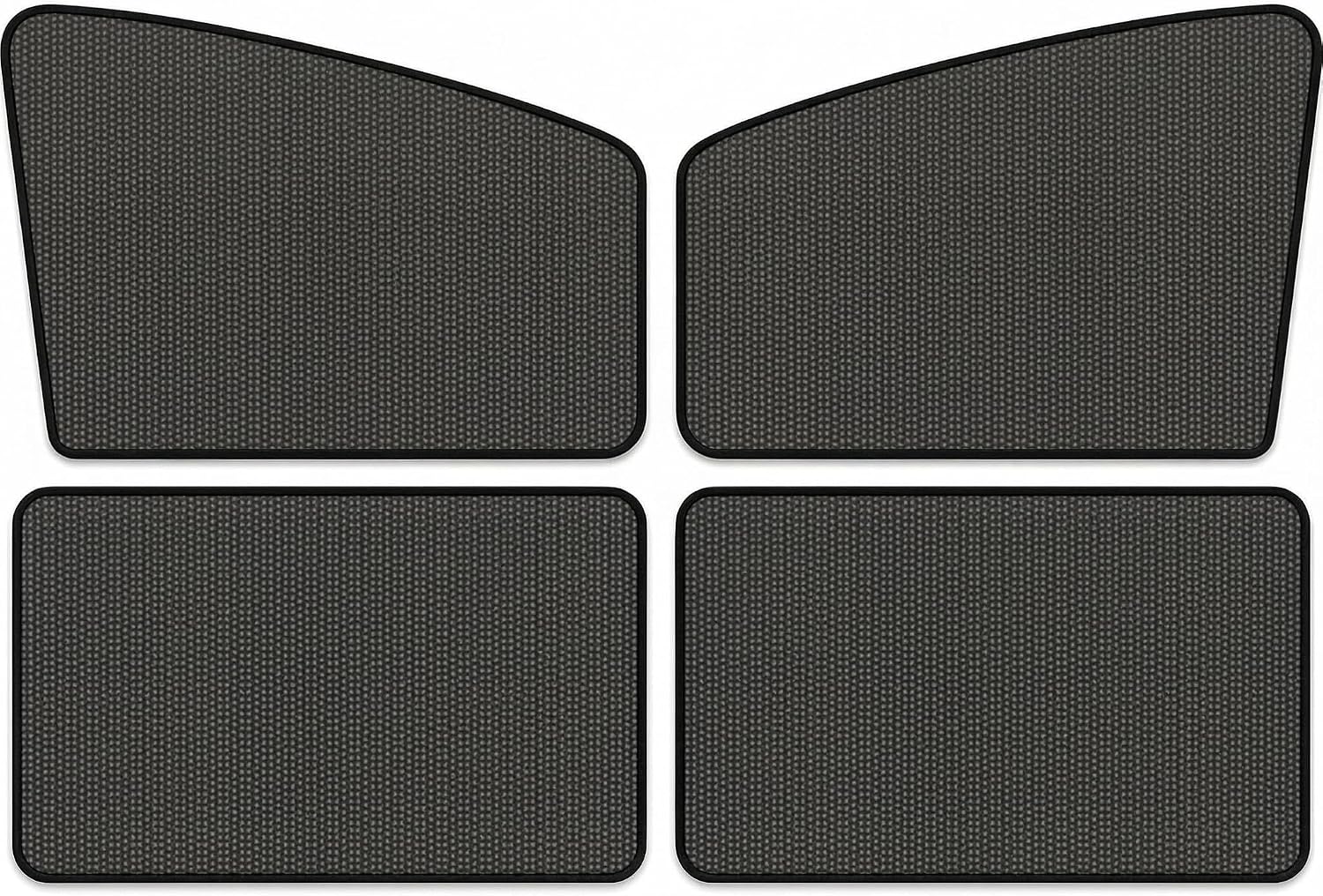 Car Window Sunshade Curtains - 4-Pack Car Privacy Curtains - 100% Blackout Window Cover and UV Protection - Magnetic Side ow Sunshades, Napping, Changing Clothes, Camping, Portable