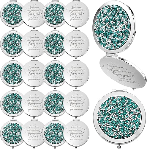 Vista 45 de Roowest 30 piezas de espejo compacto inspirador "You're Awesome Reminder", regalos de agradecimiento para mujeres, empleados, compañeros de trabajo