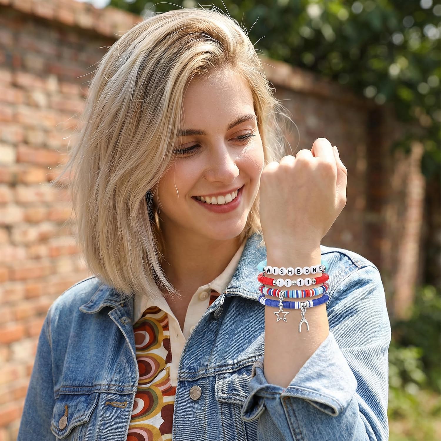 YELLOWPEACH Wishbone Star Neckalce Bracelets Set Tour Merch Bow Hair Clip for Fans Gift - Image 4