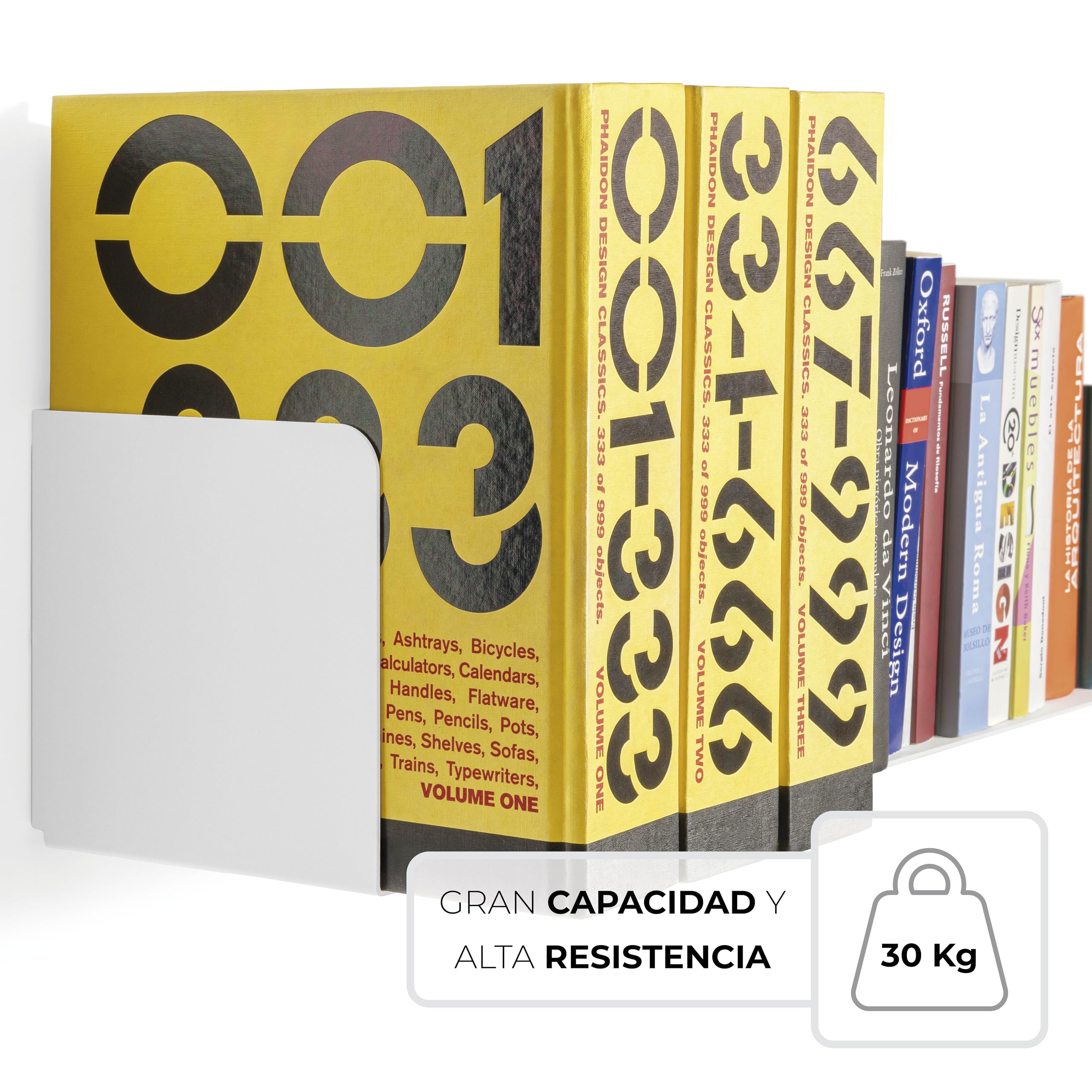 Confezione da 2 Mensole da Muro | 70x15 cm | 100% Acciaio | Prodotto in Europa | Mensola Bianca | Libreria da Parete | Mensole da Muro Design | Cameretta e Cucina