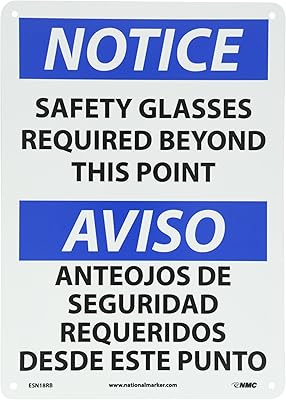 NMC ESN18RB Bilingual OSHA Sign, Legend