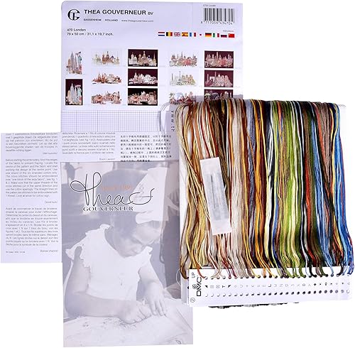 Miniatura 3 de Thea Gouverneur - Kit de punto de cruz, Londres, Aida, 18 unidades, para adultos, 470A