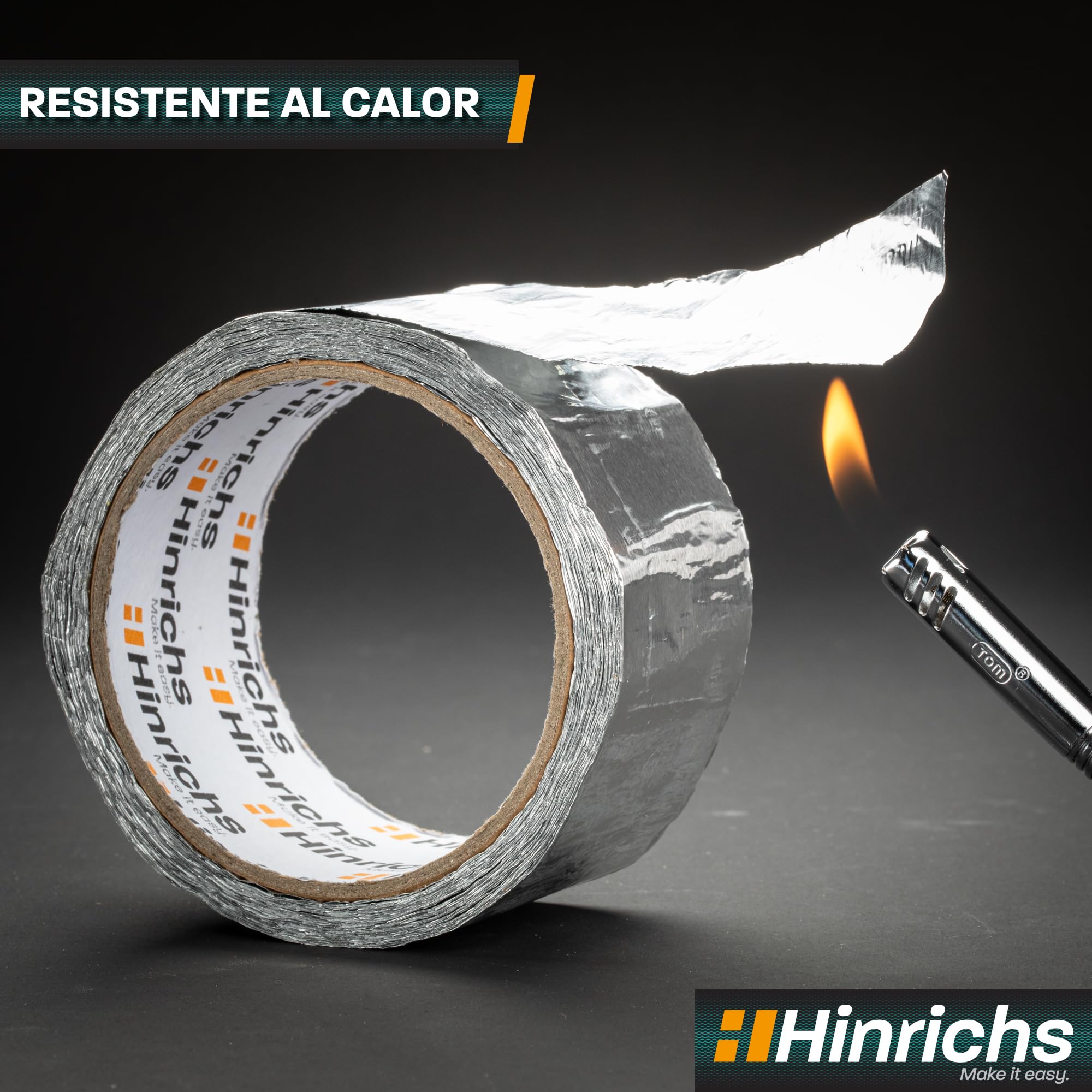 Cinta Adhesiva De Aluminio Zarivy - 50mm X 25m, Alta Resistencia, Ideal Para Reparaciones, Aislamiento Térmico Y Eléctrico