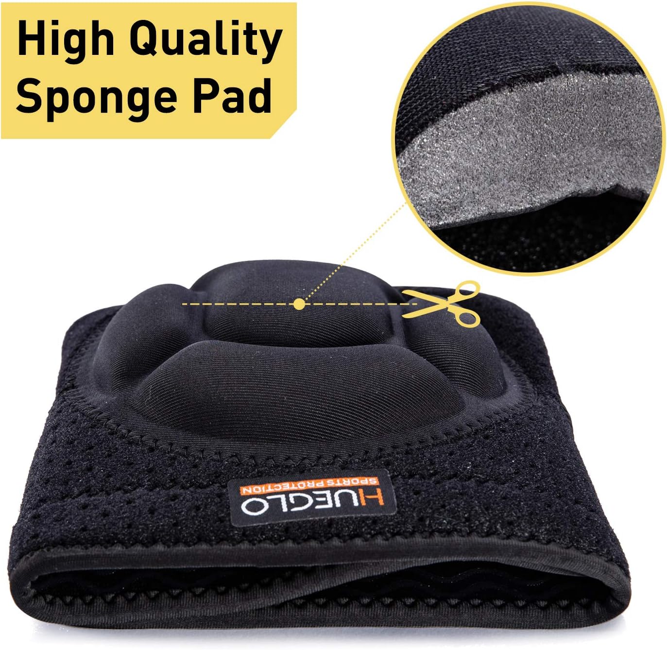 HUEGLO Adult Protective Knee Pads for Work,Knee Pads Gardening for Men & Women,Thick Sponge Anti-Slip, Collision Avoidance Dance Knee Sleeve : Sports & Outdoors