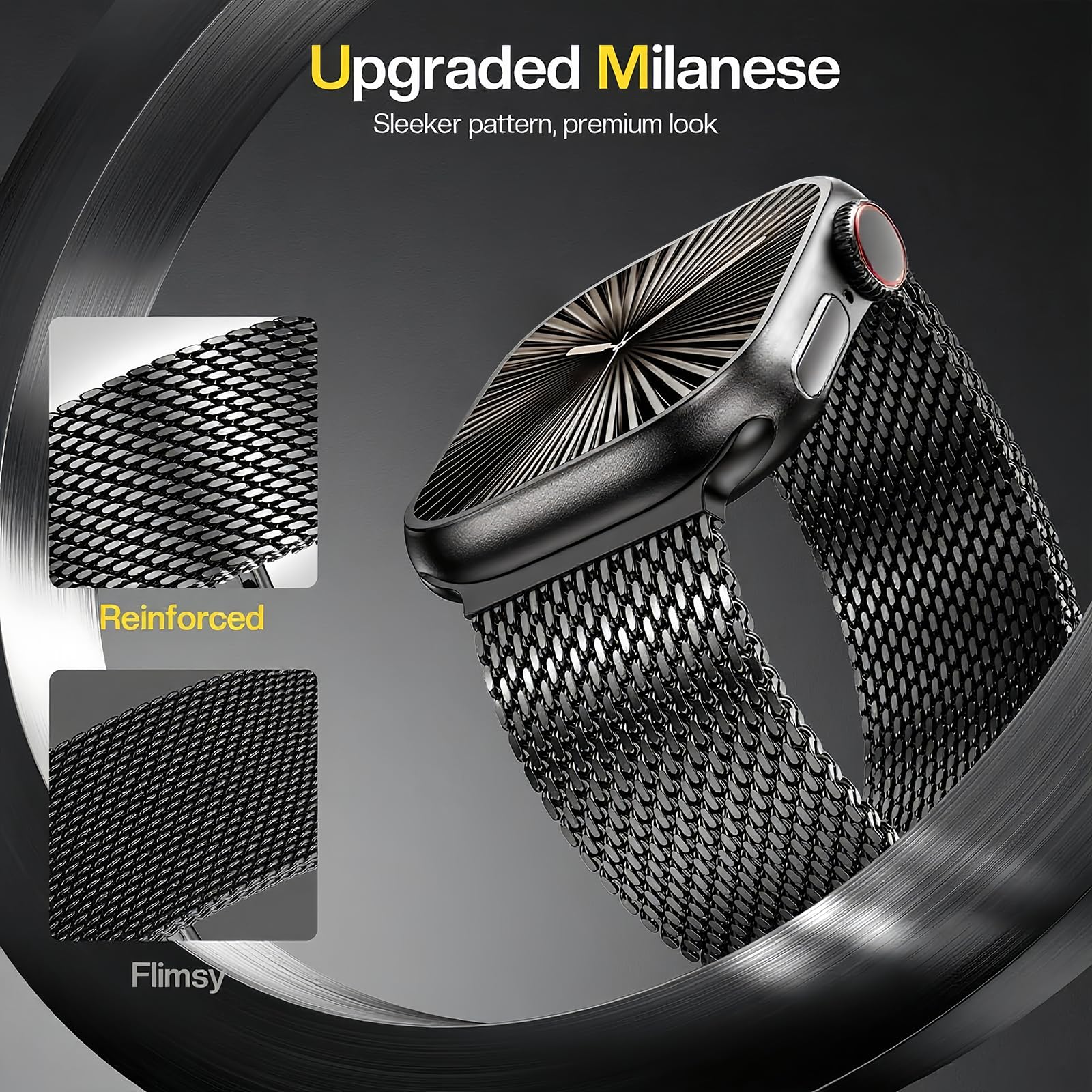 Tytanowy pasek do zegarka Apple Watch Ultra 3/2/1, 49 mm, nowe wzornictwo, tytanowe zapięcie, pasek do Apple Watch 49 mm, 46 mm, 45 mm, 44 mm, 42 mm (seria 3 2 1), Series 11/10/9/8/7/6/5/4/3/2/1/SE