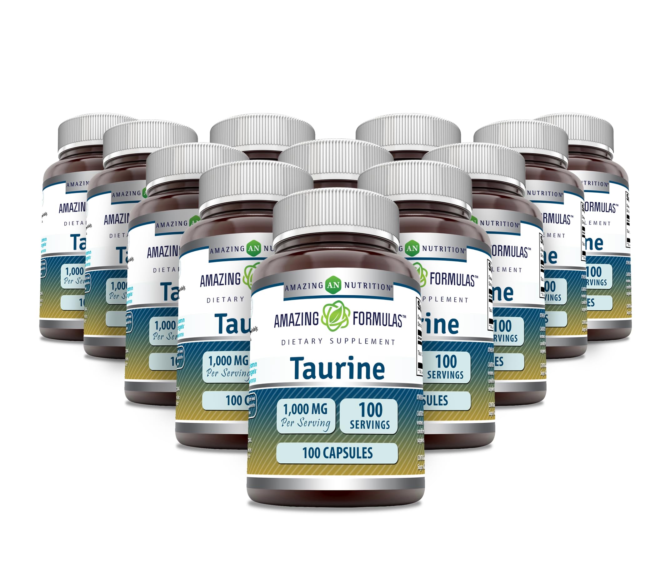 Amazing Formulas Taurine Amino Acid Supplement | 1000 Mg per Serving | 100 Capsules | Gluten-Free | Made in USA — Amazon image 10