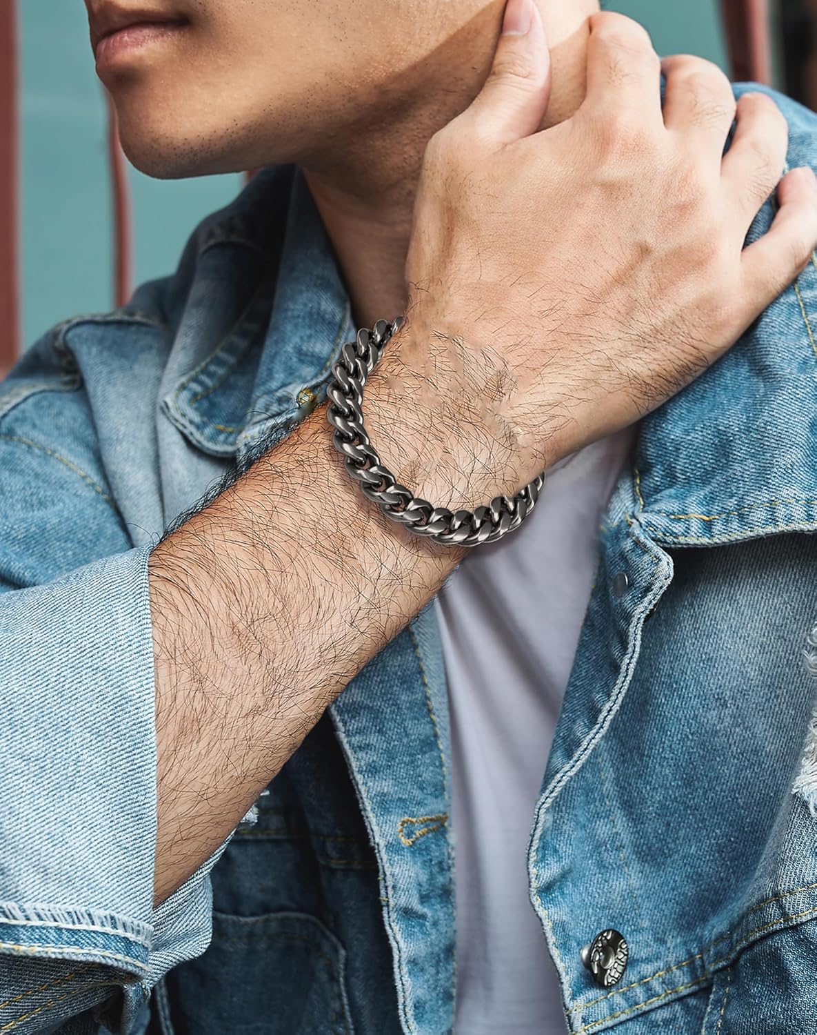 YL Cross Viking Celtic Bracelet, Mens Masonic/Owl/Beaded/Tiger Eyes/Cuban Chain/Ankh/Compass/Letter Stainless Steel Black/Brown Leather Jewelry Gifts Women - Image 4