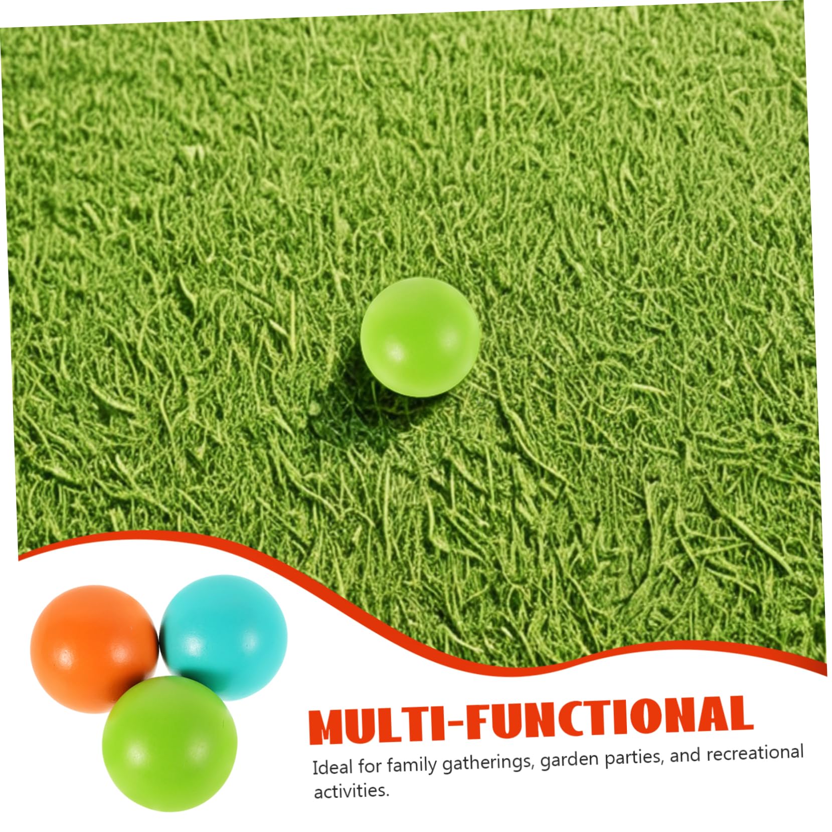 GANAZONO Croquet mit 3 Stück Holzbällen 7cm für Rasen Spiele im Freien Geeignet für Team Building und Gartenpartys Vielseitiges Sportspielzeug für Erwachsene und Kinder