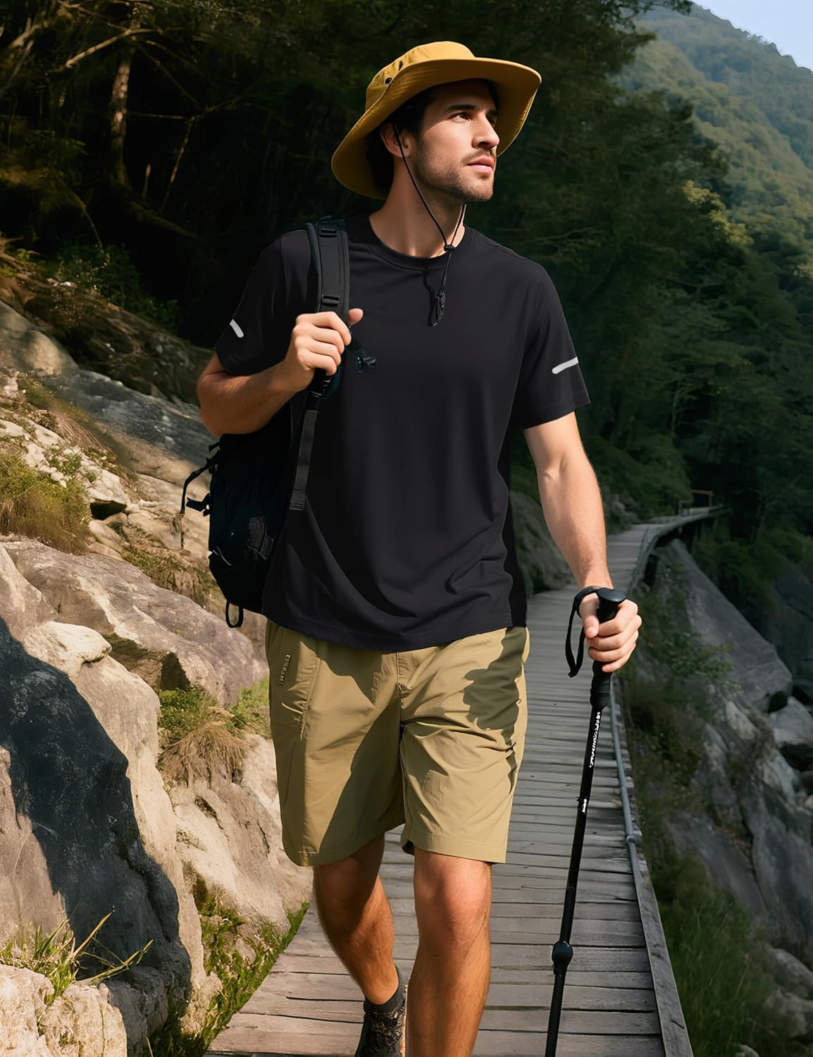 MAGCOMSEN Mens Workout Shirts Dry Fit Sun Protection Athletic Short Sleeve Shirt UPF 50+ Gym Running Swim Rash Guard Top - Image 2