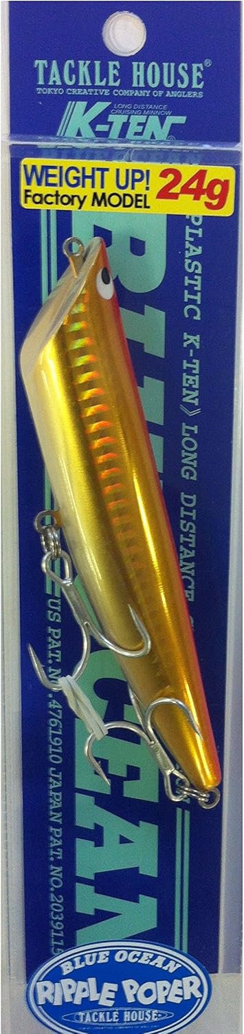 TackleHouse BKRP115 Popper K-Ten Blue Ocean Ripple Popper Factory Tuned Model 4.5 inches (115 mm) 0.9 oz (24 g) Floating Lure