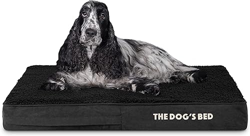 Miniatura 50 de The Dog's Bed - Cama ortopédica de espuma viscoelástica para perro, grande gris y negro, impermeable, cama de apoyo con fundas reemplazables, negro