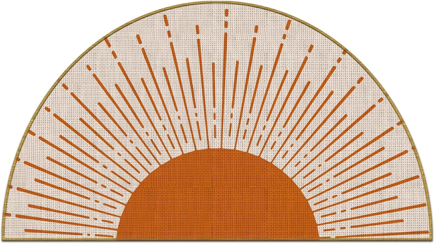 Mingnei Boho Doormat - Orange Bohemian Sun Welcome Mat, 17x30 Inches, Linens, Rustic Sun 」sheen for Kitchen Entrance & House Front Ind/Rug