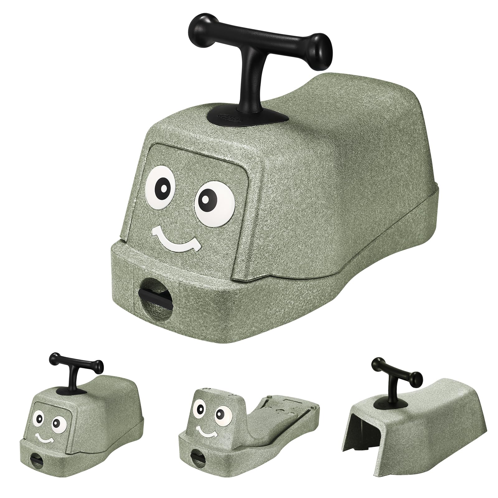 MAMIZO 5 in 1 Rutschauto ab 1 Jahr, Babyrutscher mit 360° Geräuschlose Räder, Babyroller bis 20kg, Babyrollbrett, EPP, Baby Walker, Wippauto, Rutschfahrzeug, Baby Spielzeug Rutschauto, Indoor, Grün