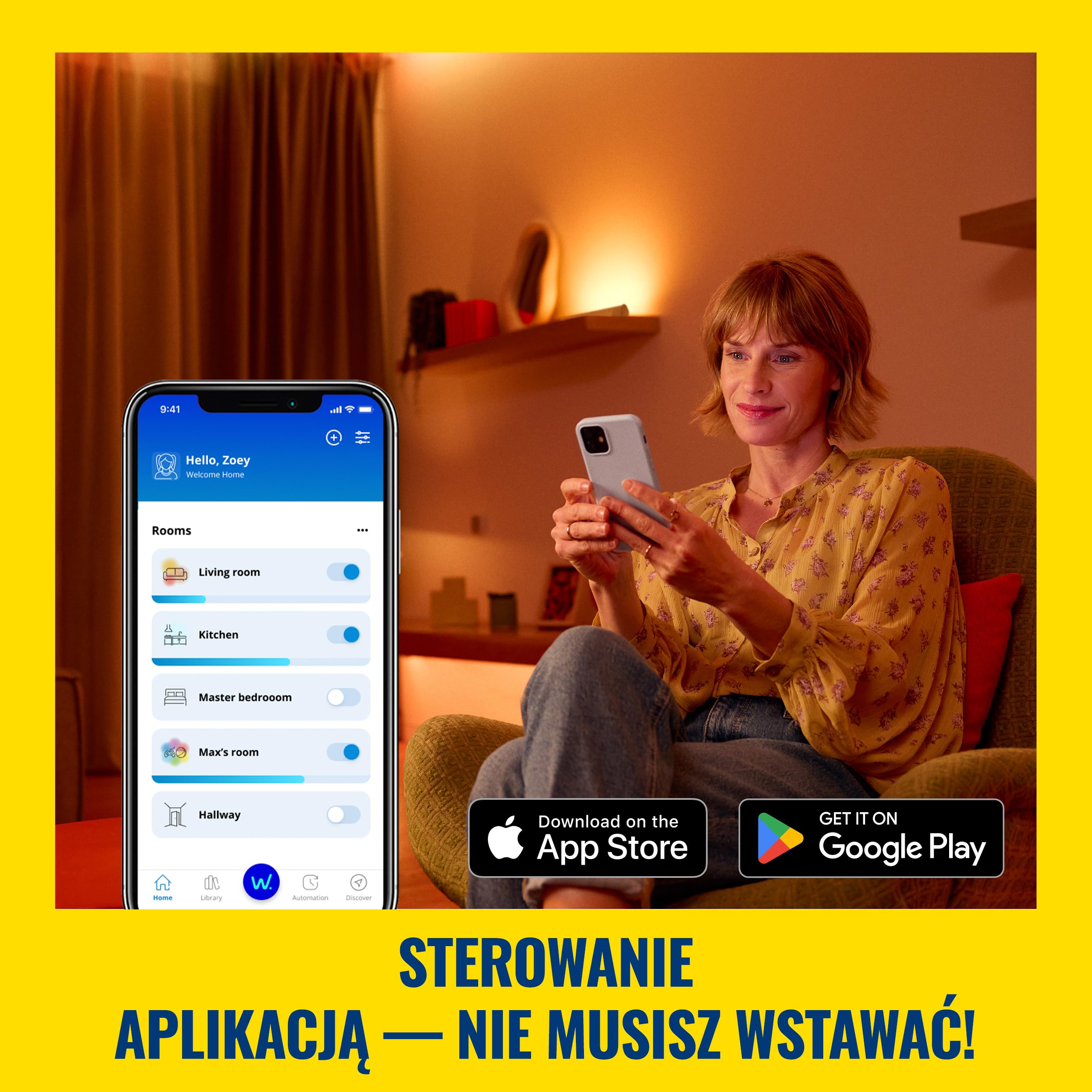WiZ Wi-Fi Smart Plug, Typ F, 230 V, 50 Hz, Łatwa Konfiguracja, Certyfikat Matter, Inteligentne Sterowanie, Komendy Głosowe, Działa z Alexa, Google Home i Apple Home, Zestaw 4 Szt.