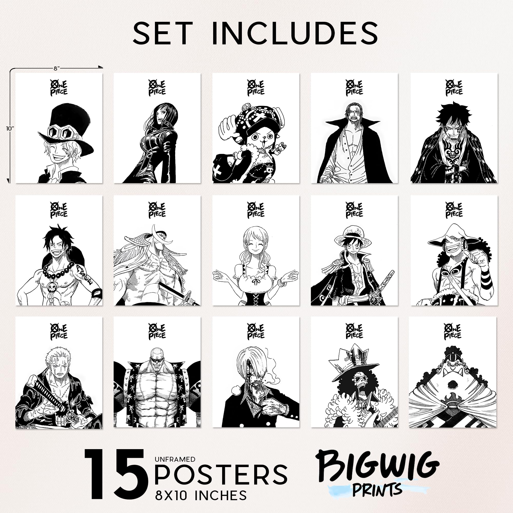 Amazon.co.jp: Bigwig Prints ワンピースポスターセット - ワンピース