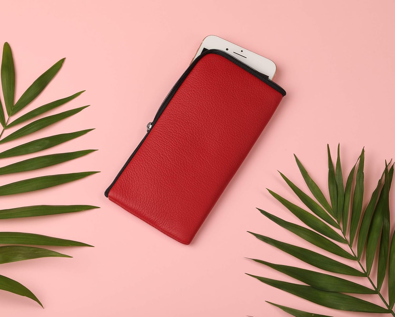 Red Italian Leather Case for Nokia (choose your size). Made in EUROPE
