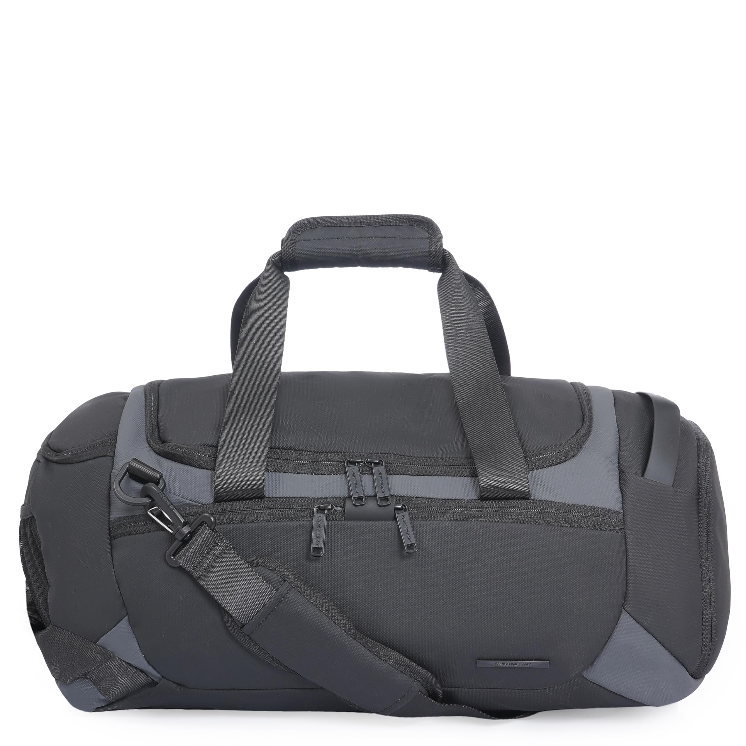 Hector Duffle Bag for Travel, Water-Resistant PU Coated Polyester Gym Bag with Separate Shoe Compartment, Quick Access Pockets, Large Capacity Sports Bag for Men & Women (29L)-Grey-image-42