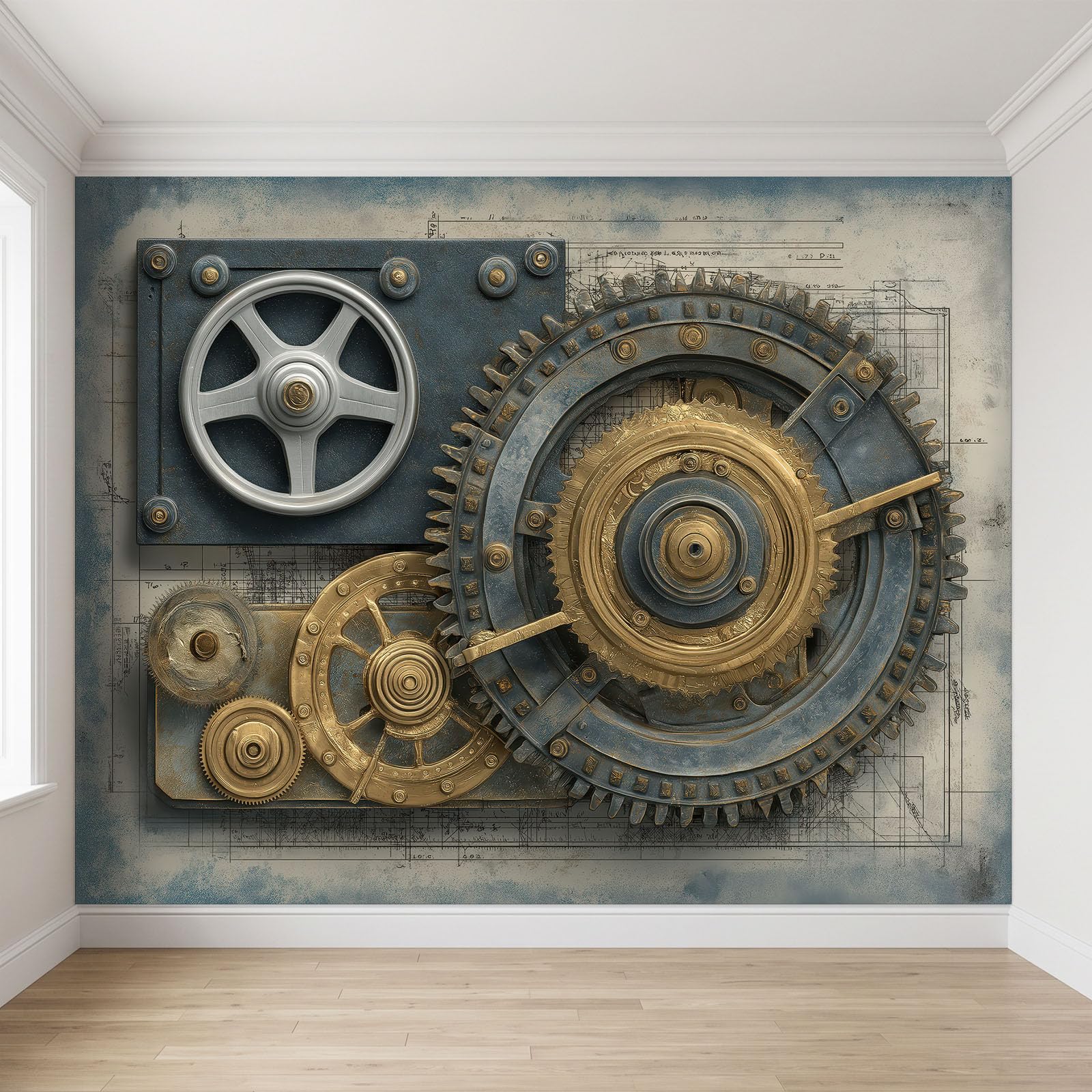 Genérico Industrial Usado Papel pintado no tejido de pared, 400 x 280 cm