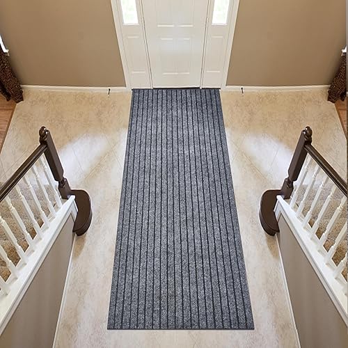 Miniatura 9 de BESTVUE Alfombras de pasillo de 2 x 6 pies con parte trasera de goma, alfombra antideslizante para interiores y exteriores, alfombra de pasillo de