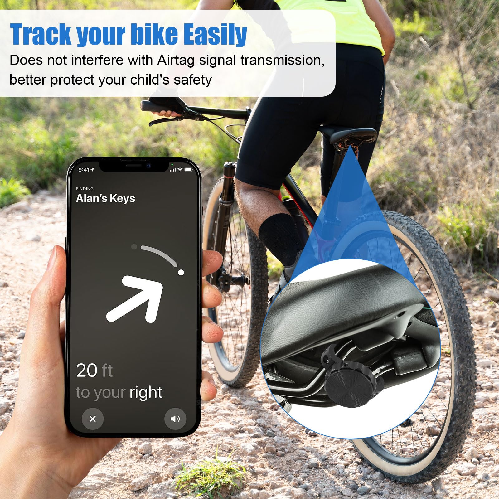 Uchwyt rowerowy na siodełko rowerowe Airtag uchwyt rowerowy schowek rowerowy rower wyścigowy akcesoria uchwyt rowerowy na siodełko rower ochrona przed kradzieżą, zabezpieczenie przed kradzieżą