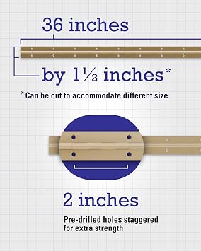Hardware Essentials 851071 Continuous Pin 36 x 1-1/2 Brass