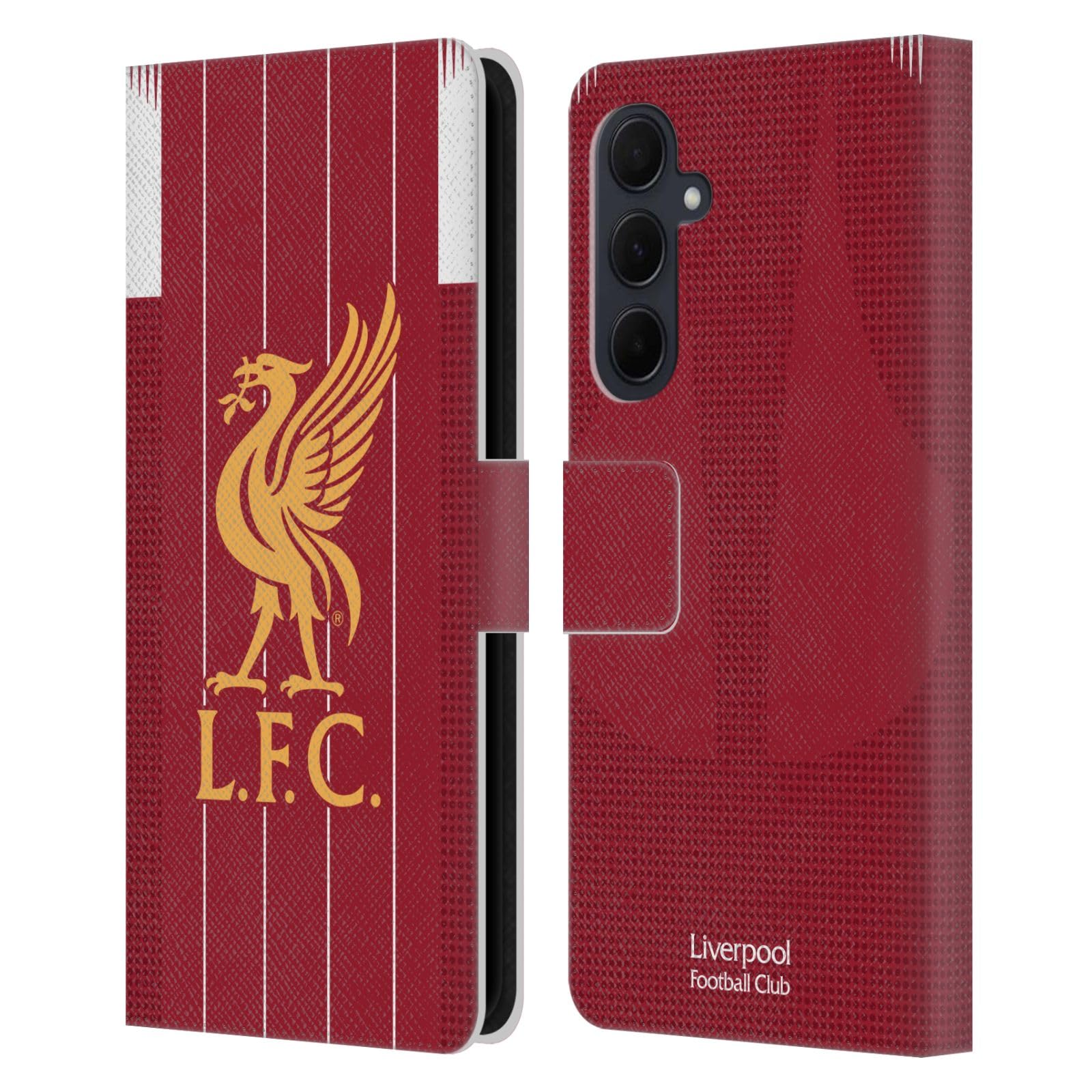 Head Case Designs Officially Licensed Liverpool Football Club Home 2019/20 Kit Leather Wallet Case Compatible With Samsung Galaxy A35 5G