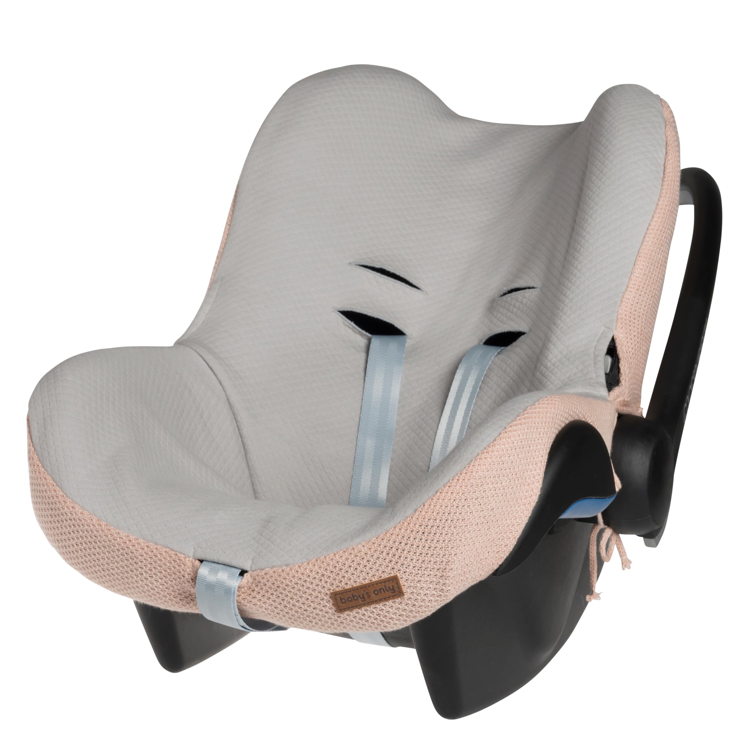 Baby's Only - Bezug Babyschale Classic - Gruppe 0+ - Geeignet für Maxi-Cosi - Babyschalenbezug aus Baumwolle - Schonbezug für Autositz - Für 3-Punkt-Gurte - Für Mädchen - Blush