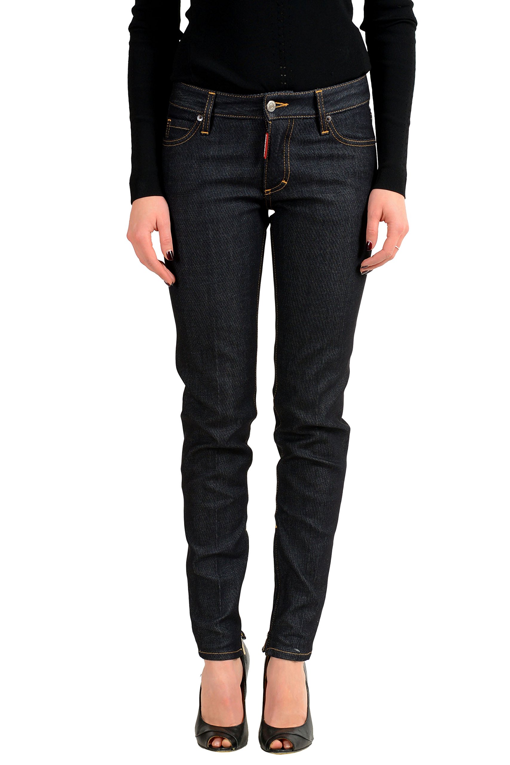 DSQUARED2 Gray Medium Waist Skinny Women's Jeans US XS IT 38