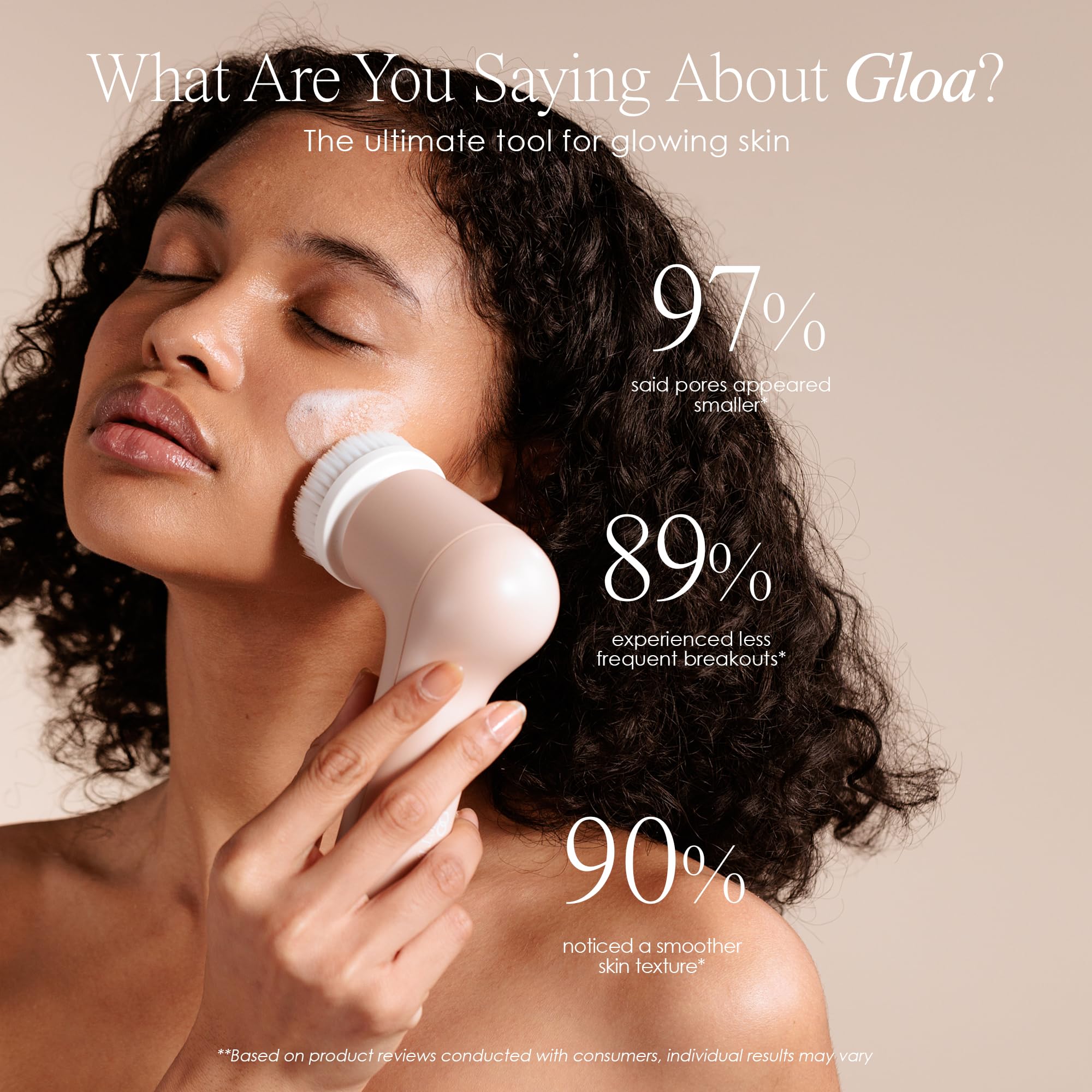 Gloa Face & Body Cleansing Brush by Project E Beauty, Blush - Image 4
