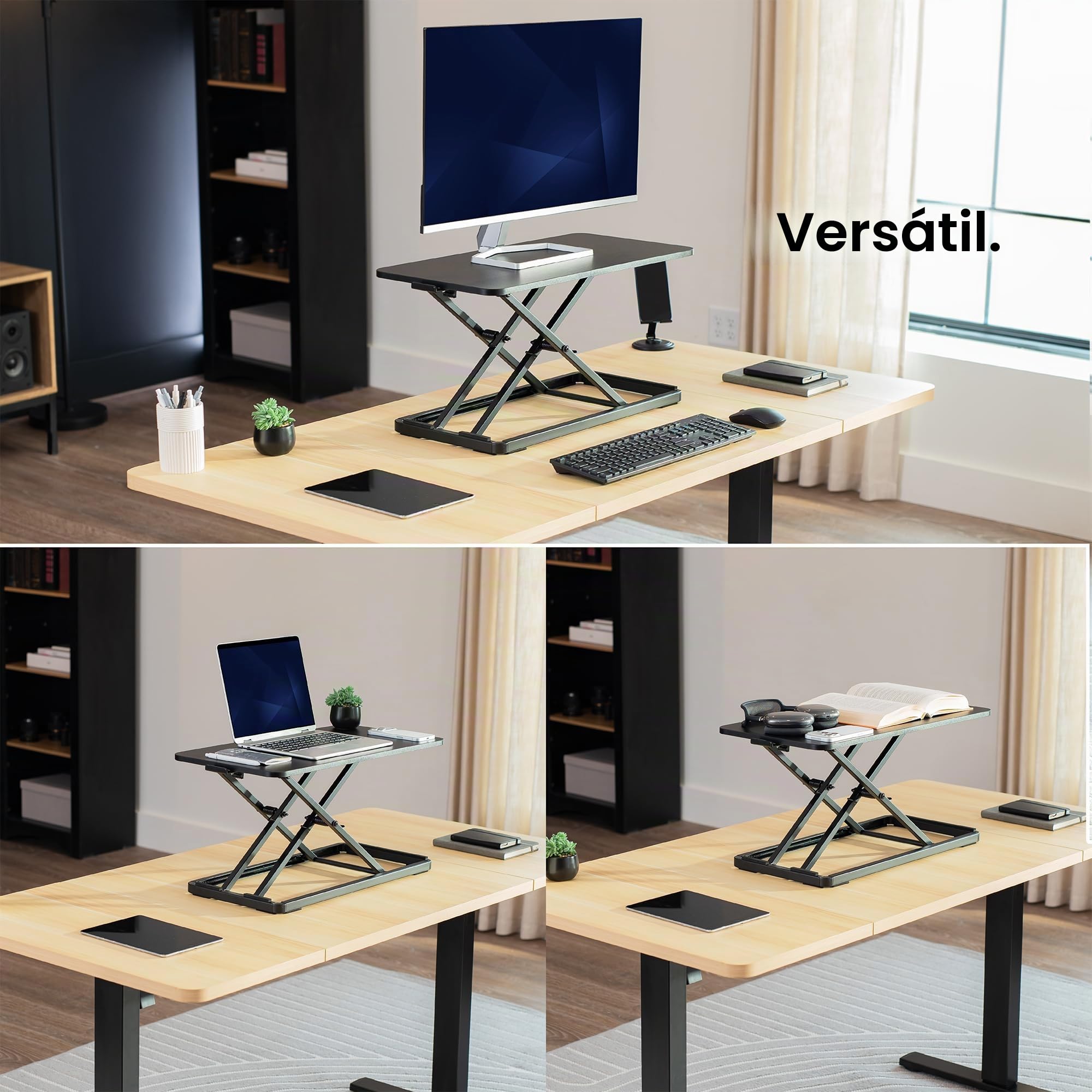 VIVO DESK-V024A - Elevador de Teclado y Mouse con Tijeras, Altura Ajustable, para Estaciones de Trabajo ergonómicas, Color Negro, DESK-V024A