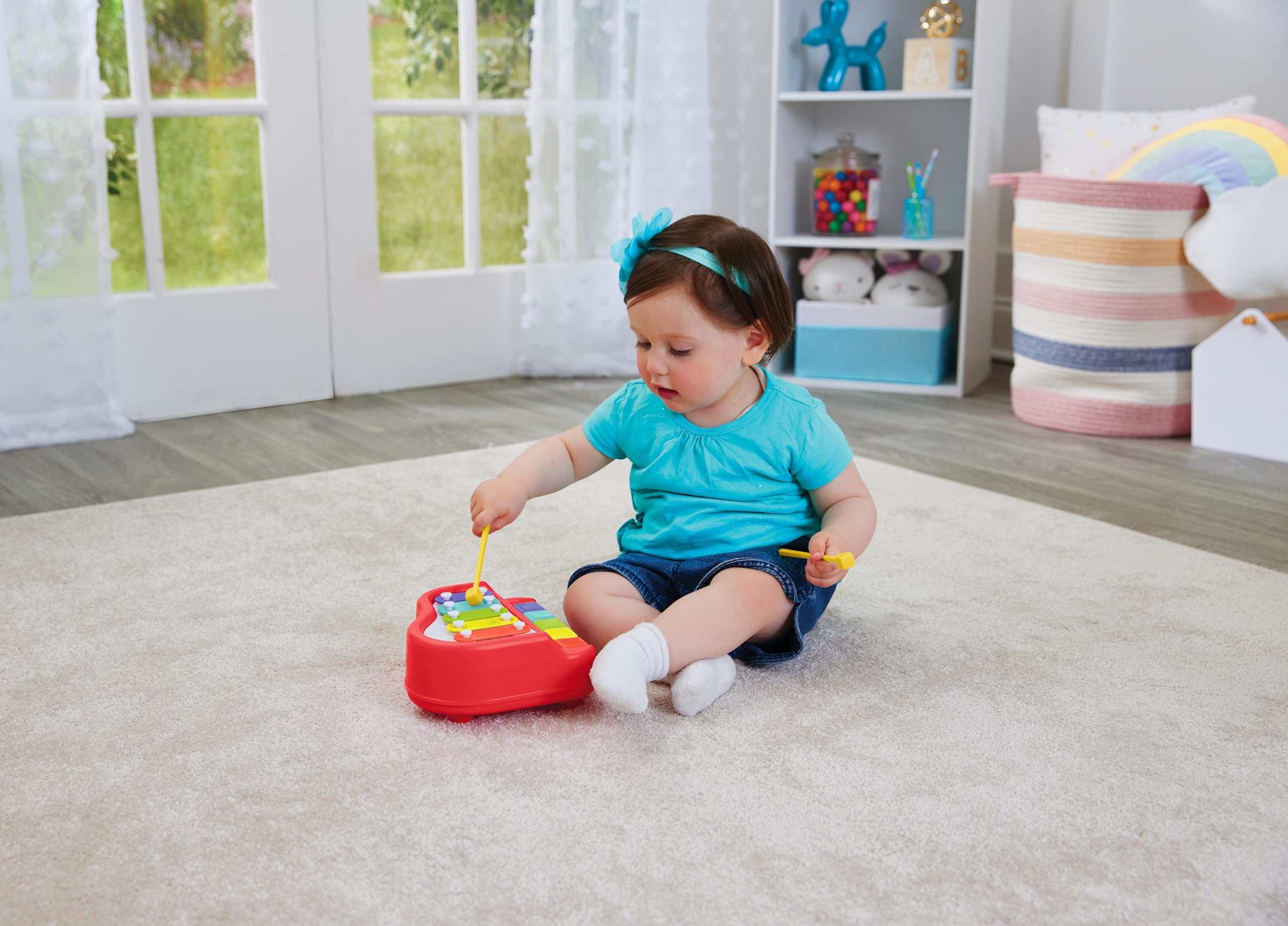 Kidoozie Happy Keys Music Maker - Musical Fun for 12 Months + Toddlers - 2-in-1 Piano & Xylophone!